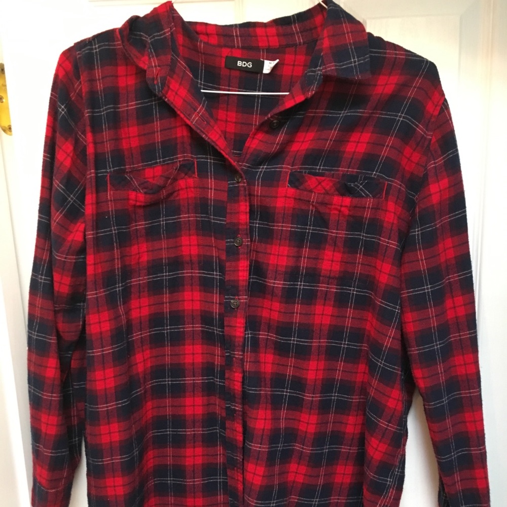 Urban outfitters BDG Red flannel top
